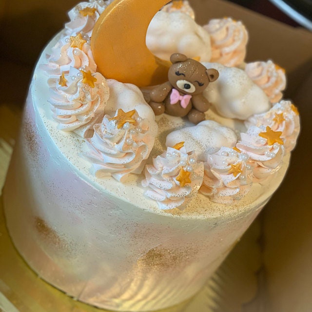 1 set Up Up and Away Adventure cake toppers, baby shower, Girl Boy Birthday, teddy bear edible toppers, edible cake decorations, first birthday