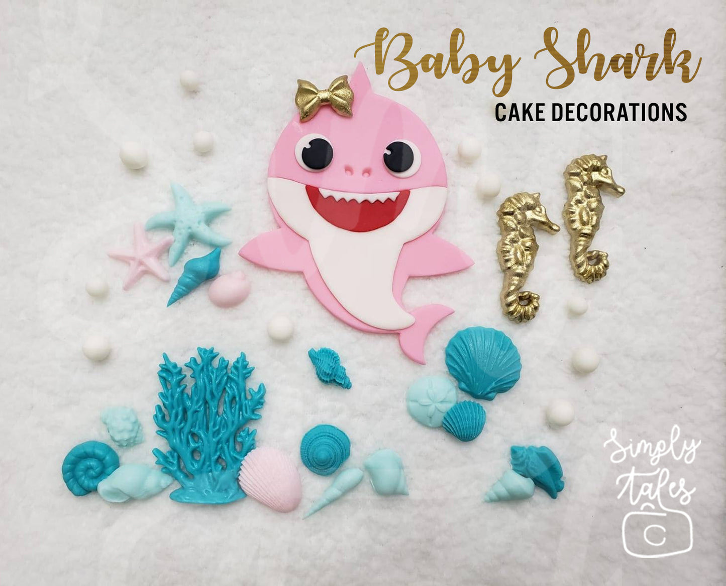 1 set Baby Shark cake topper, Under the Sea, Boy Girl birthday, Birthday cake decorations, custom cake toppers