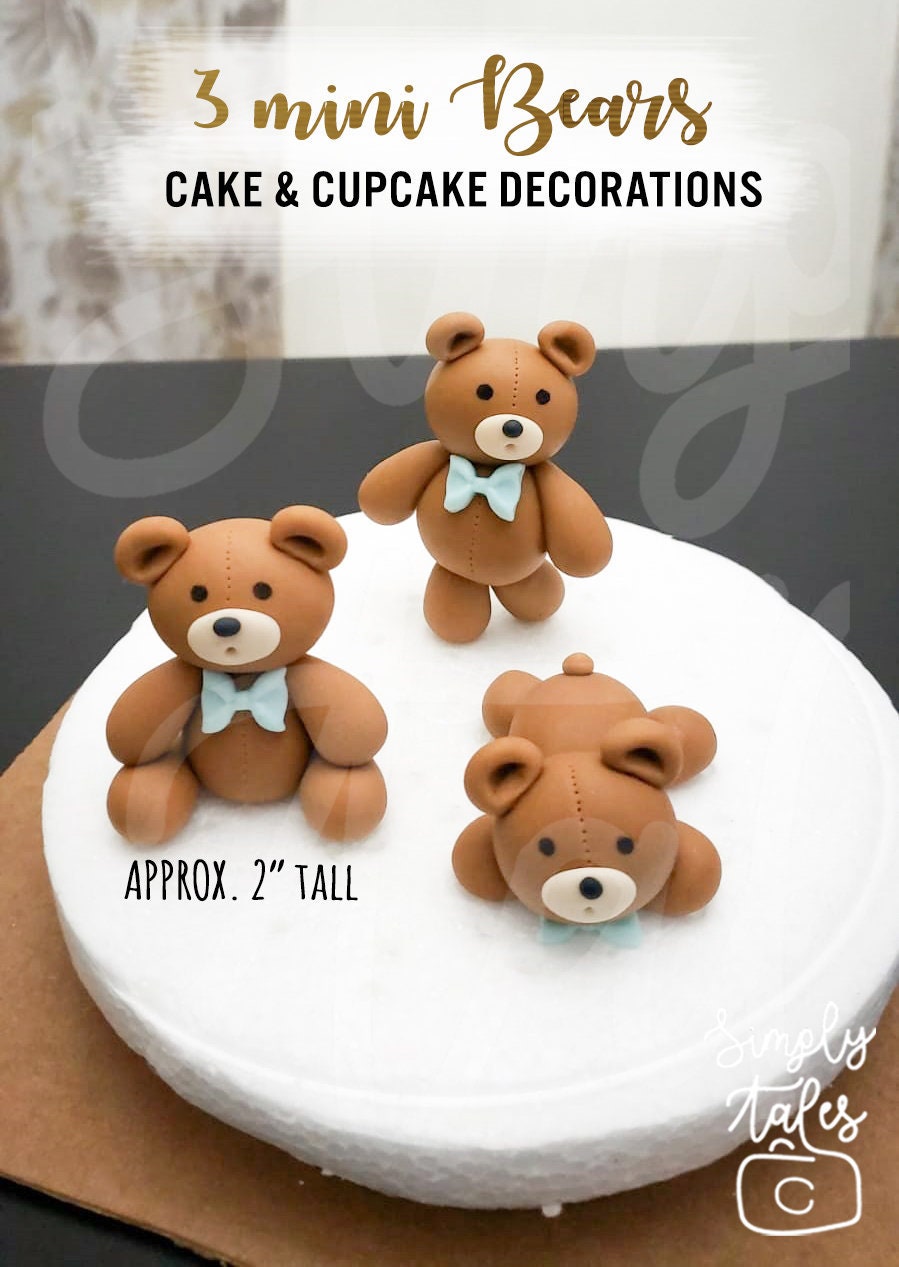 Onesies Baby Clothings Bear topper, Baby Shower cake cupcake decoration, fondant topper, girl boy birthday, it's a boy, it's a girl, gender reveal