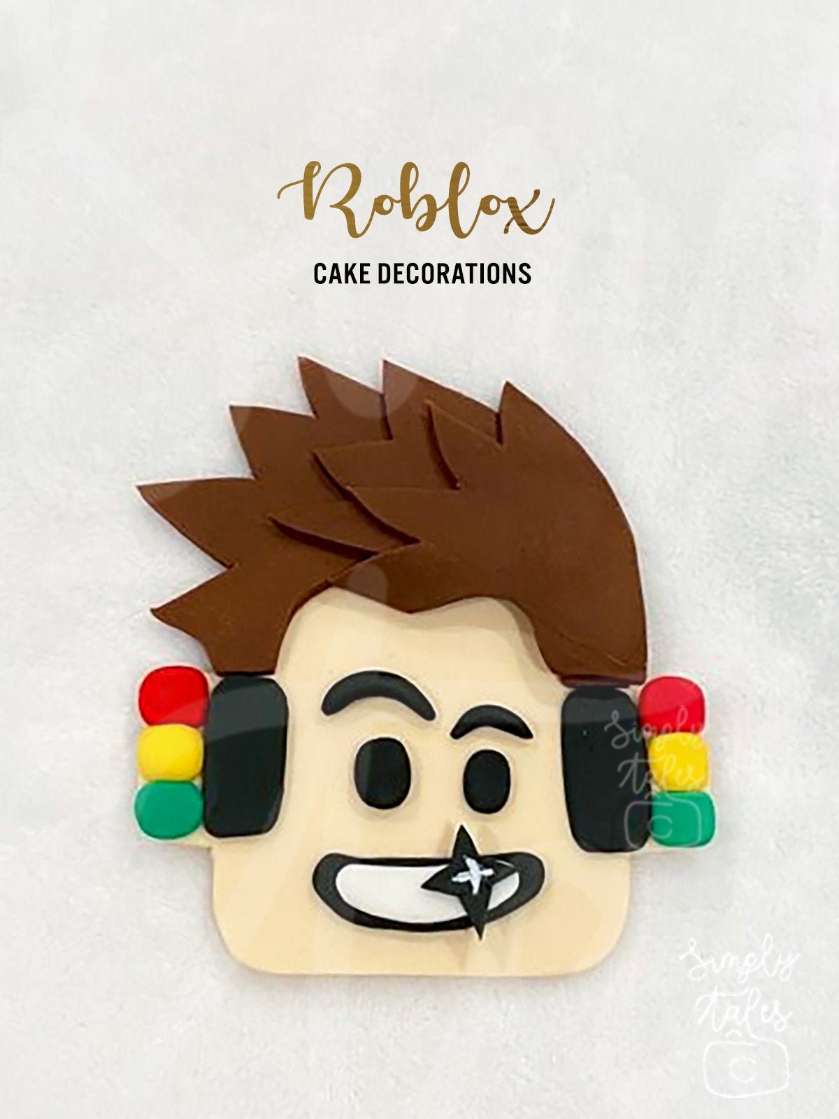 Robox, Game inspired edible cake topper, cake decoration, boy birthday, gamer, fondant topper