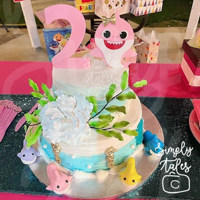 1 set Baby Shark cake topper, Under the Sea, Boy Girl birthday, Birthday cake decorations, custom cake toppers
