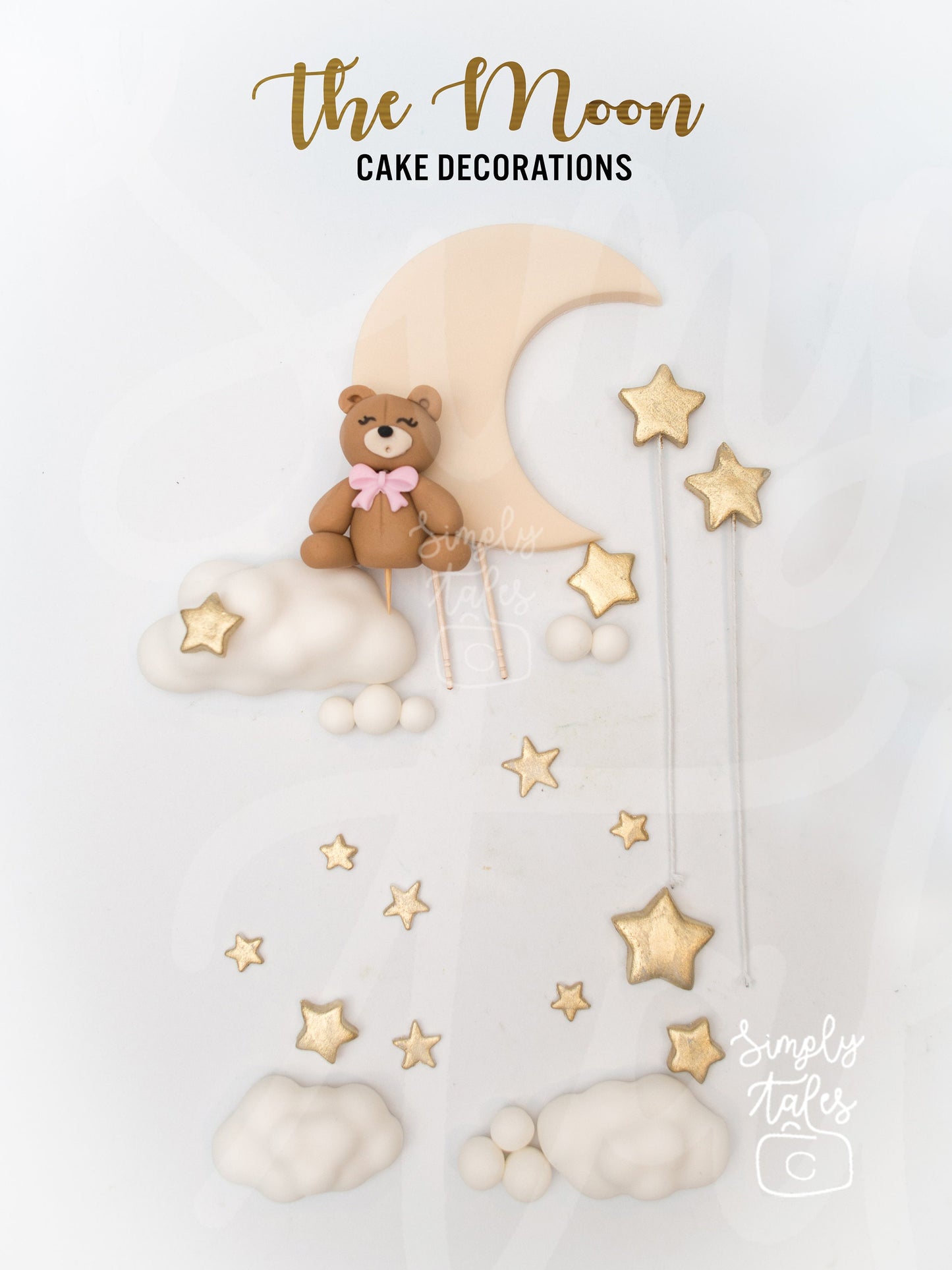 1 set Up Up and Away Adventure cake toppers, baby shower, Girl Boy Birthday, teddy bear edible toppers, edible cake decorations, first birthday