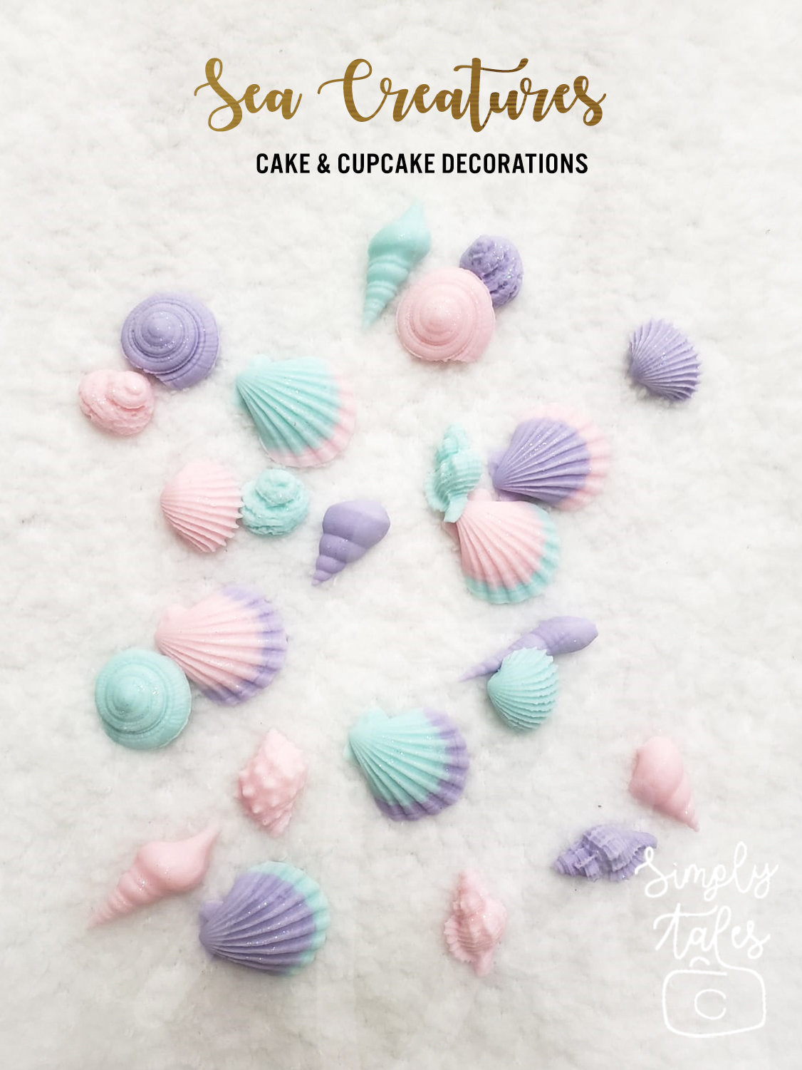 36 Underwater Wonderland, Sea creatures cupcake topper, girl Birthday, Little Mermaid, Under the sea cake decoration