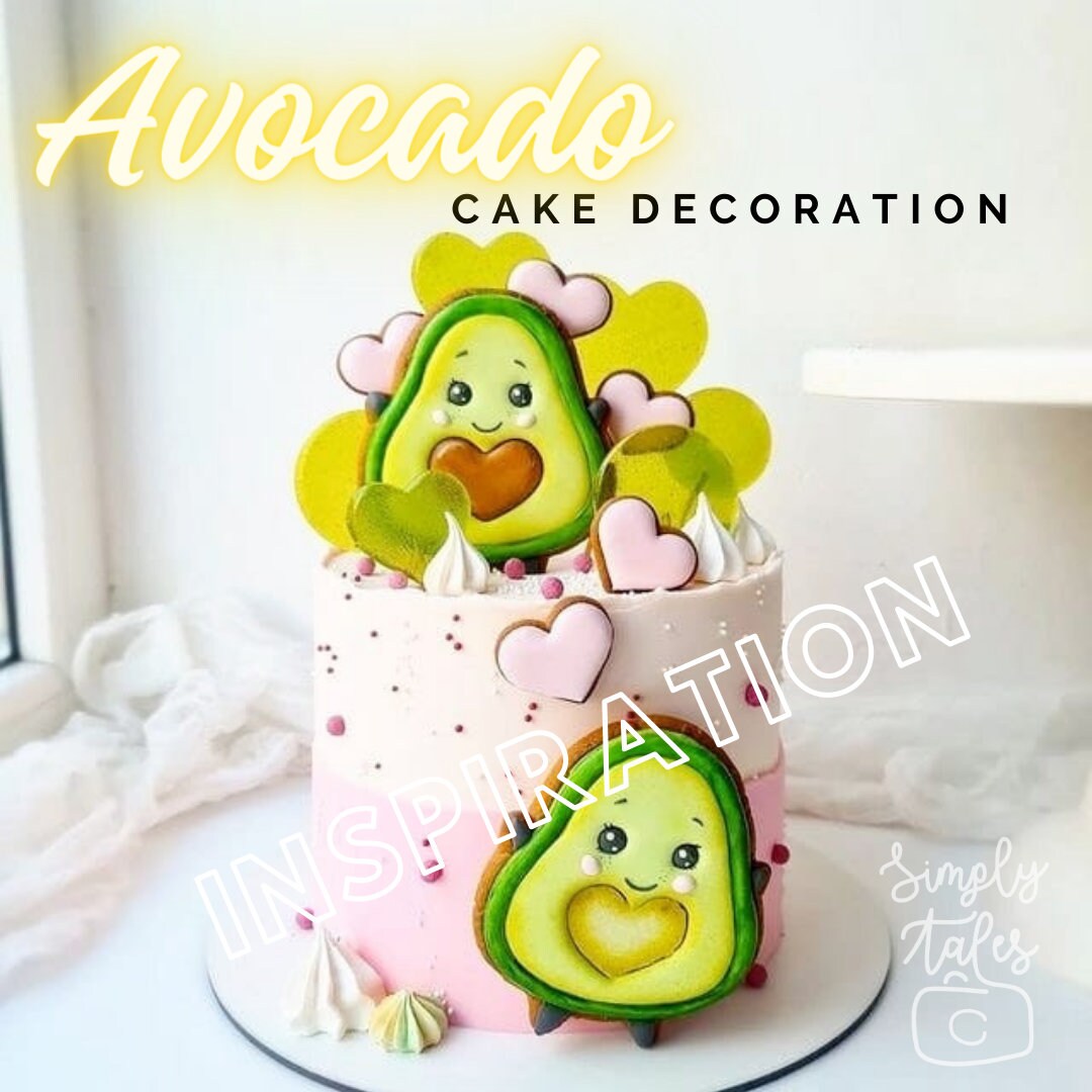 1 set Avocado and Number fondant, cake toppers, Girl boy Birthday, fruits, Austin the Avocado squishmallow