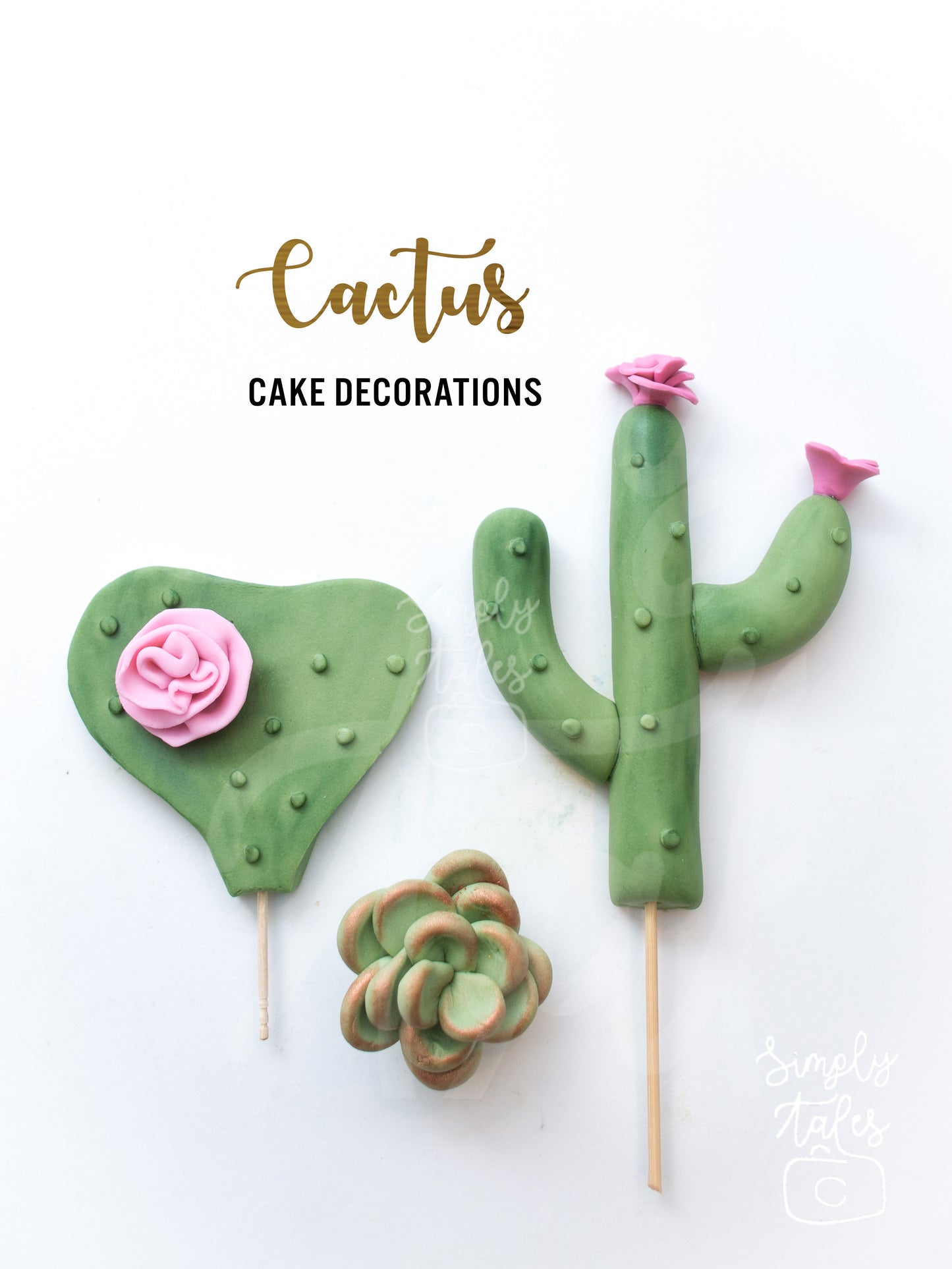 12 Cactus cake cupcake topper, edible Succulent, edible decoration, fondant, Desert theme, Sugar cactus, Made to Order