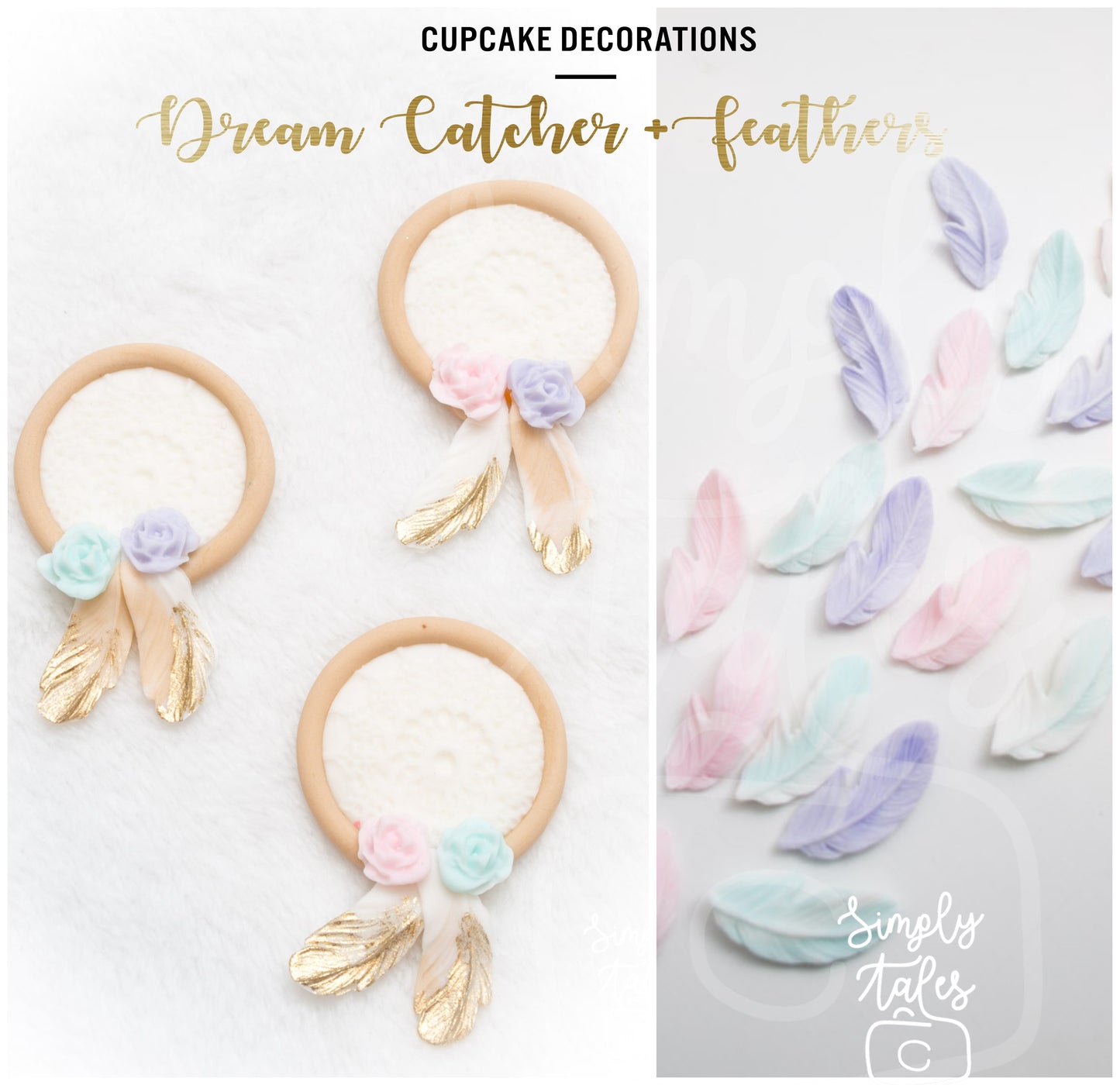 3 Boho Dream Catchers cake topper, Modern boho party, Boho cake toppers, Indian, edible dream catchers, made to order, feathers