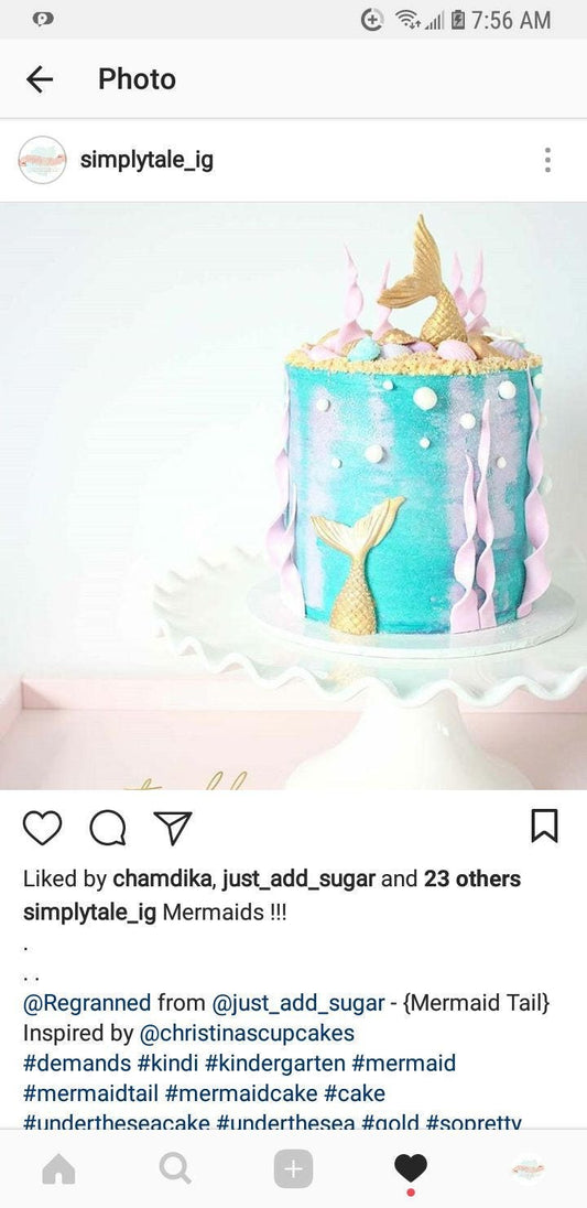 1 set edible Mermaid Tail fondant cake topper, Girl Birthday, Little Mermaid, Mermaid Fondant, Made to Order, Under the sea cake decoration