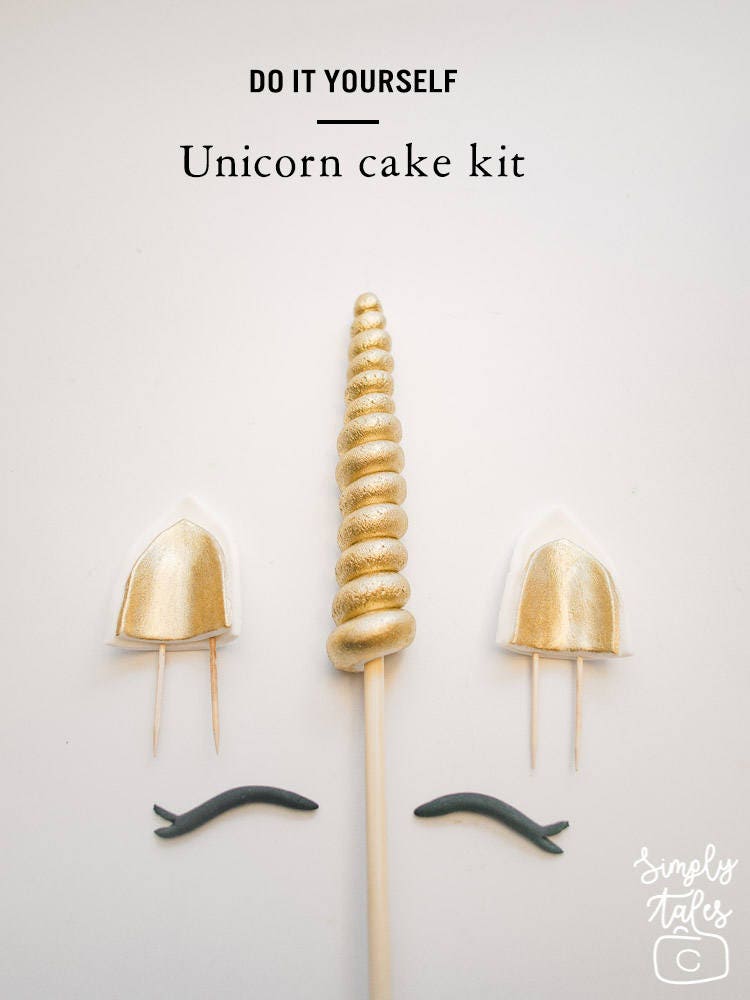 1 set Unicorn cake kit with horn ears eyelashes, Unicorn Edible decoration, Unicorn birthday party, Unicorn Cake, custom order