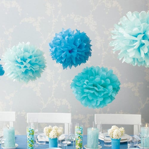 9-15 Tissue Paper Pom Poms,Flower Balls, Pompom party, Wedding Bridal Shower Decoration, Baby shower, FREE SHIPPING