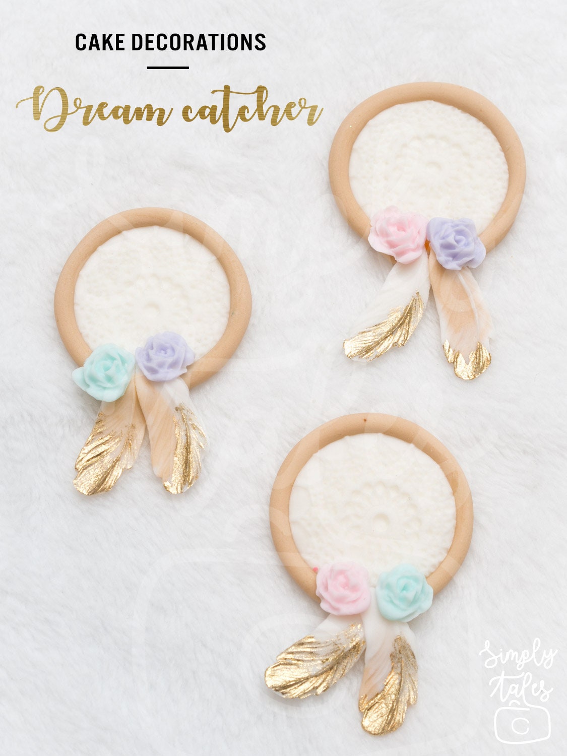 12 pcs Dream Catcher cupcake topper, Boho chic cupcake decorations, Shabby chic, Teepee Fox Woodland animals, baby shower, girl birthday