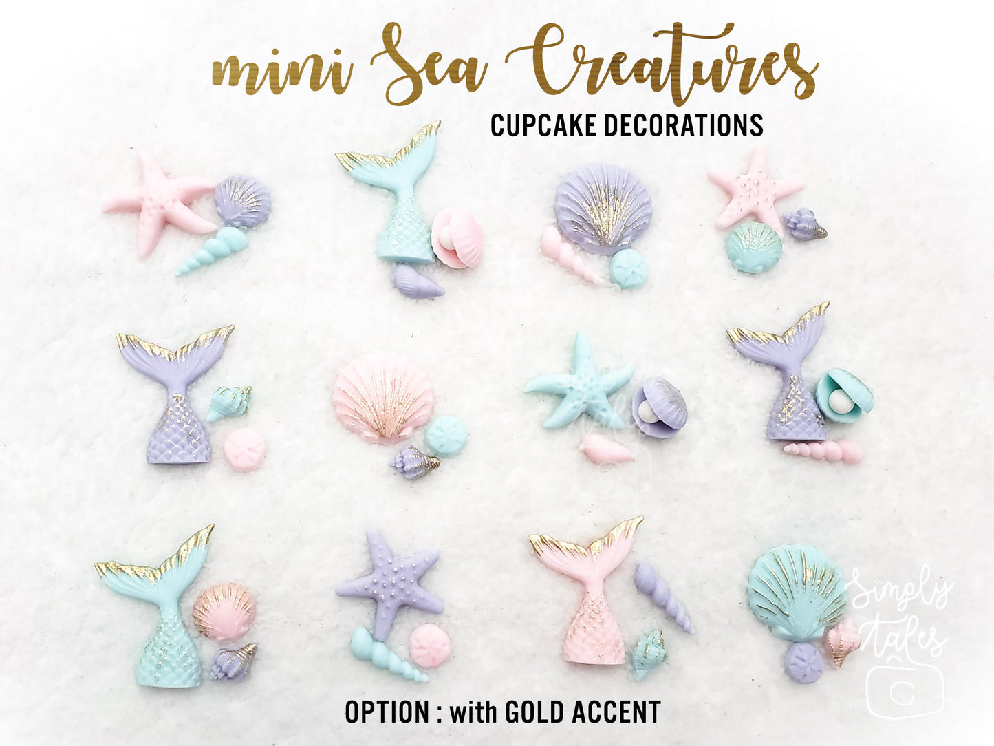 24 pcs Sealife Splendor mermaid tails and seashells cake pop oreo pop kit, girl Birthday, Little Mermaid, Under the sea toppers, Mermaid party edible