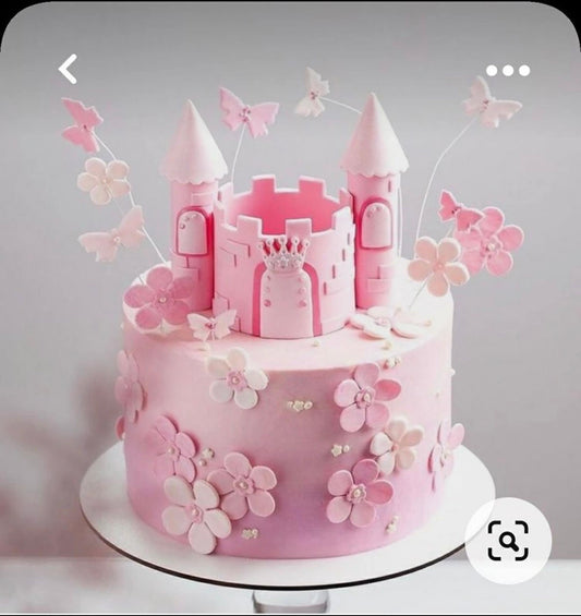 1 set of Castle and Garden cake cupcake decorations, Birthday Party, Baby Shower cake idea, Shabby Chic, Woodland, Butterfly, Flowers